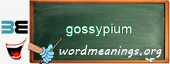 WordMeaning blackboard for gossypium